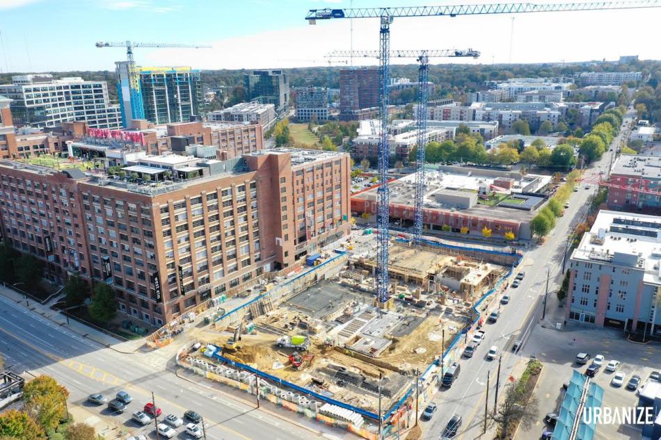 Ponce City Market's timberbuilt offices begin vertical construction